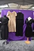 Four 1950s and 60s dresses, all with some flaws, some with fade, others needing attention, good