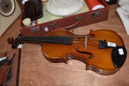 A modern violin having paper label for Primavera