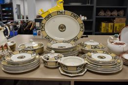 A part dinner service by Wedgwood in the Nanette design