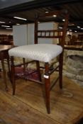 A Victorian style stained frame bedroom chair