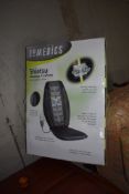 A Shiatsu electric massage cushion, boxed