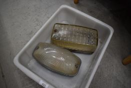 Two bulkhead lights