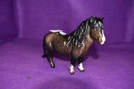 A Beswick study, Shetland Pony, Woolly Shetland Mare, brown, 1033