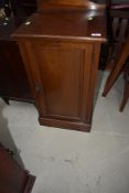 An Edwardian mahogany and inlay pot cupboard