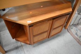 A vintage teak Nathan TV cabinet