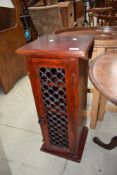 A modern hardwood CD cabinet, Sheesham style