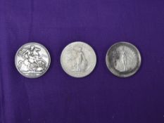 A Edward VII 1902 Silver One Dollar Trade Coin along with a Edward VII 1907B Silver Trade Dollar and