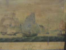 A print, The St Fiorenzo, galleon C19th, 34 x 44cm, plus frame