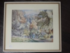A watercolour, Lindsay Bird, Manningham Park Bradford, signed with written providence, 26 x 33cm,