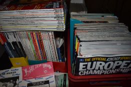 A selection of football and similar sporting ephemera including brochures programmes and magazines