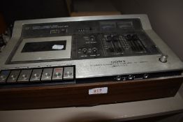A vintage cassette recorder Sony TC - 136SD