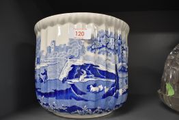 A Spode blue and white Italian design planter.