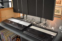 A selection of Bang and Olufsen seperates, comprising BeoCenter 4000, Beogram CDX and pair of RL