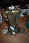 A vintage brass bodied lantern style light