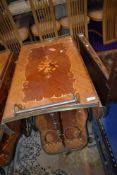 A vintage Continental style drinks trolley