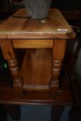 A modern pine occasional table, width approx. 57cm