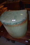 A vintage Lloyd loom linen stool