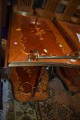 A vintage Continental style drinks trolley