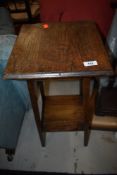 A early 20th Century oak plant stand, approx. width 30cm height 67cm
