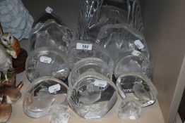 A collection of Swedish Jonasson and simialar paperweights of bird interest including Lapwing,