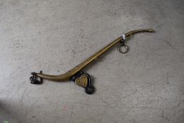 A pair of vintage horse show brass haimes