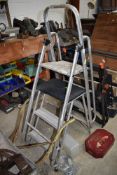 Two sets of small fold away steps
