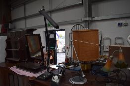 Two angle poise lamps