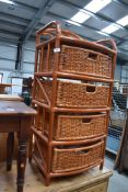 A modern bamboo set of drawers