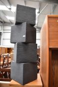 Four plastic garden planters, slate effect
