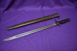 An American Bayonet for American Enfield Rifle Bayonet model 1917, marked on blade 1917 W (