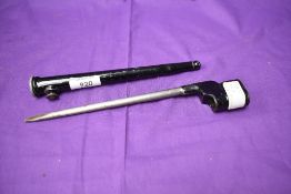 A British 1942 MK2 No4 Rifle Bayonet, with metal scabbard