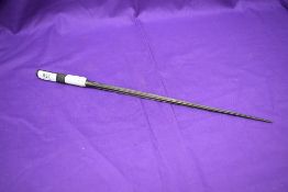 A French Bayonet for the M.A.S Rifle 1936, the bayonet is stored in a tube under the barrel of the