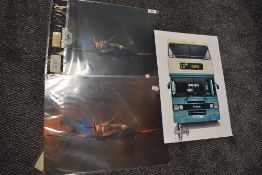 Two metal wall plaques with RAF interest and similar bus print