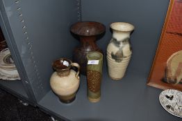 An assortment of studio pottery including German and Scottish.