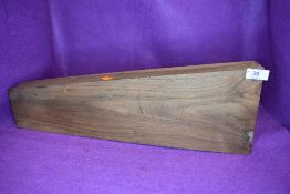 A French Walnut Gun Stock blank, stamped GM in a circle, length 49cm, width 16.5cm and 9cm depth