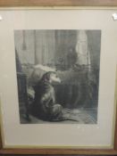 A pair of engravings, after Landseer, dog interest, High Life, dated 1897, 60 x 50cm, plus frame and
