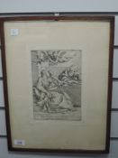 An engraving, after Guido Reni, old master Maria Mater Gratiae - Mary Mother of Mercy, 26 x 19cm,