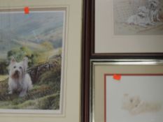 A Ltd Ed print, after Steven Townsend, Highland terrier, signed and numbered 239/450, 39 x 29cm,