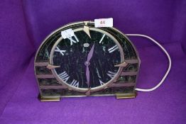 A vintage art deco mantle clock.AF.