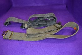 Two vintage items of webbing or similar thought to both be military.