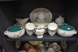 Two Denby tureens and a good amount of Royal Doulton 'Spring zephyr', plates,cups,bowls and more