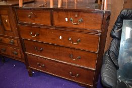 A 19th Century mahogany chest of two over three drawers