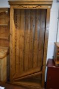 A rustic pine bookshelf approx. W90 x H198 x D38cm