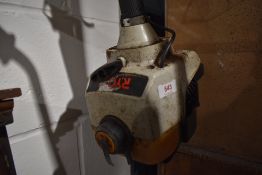 A Ryobi petrol strimmer
