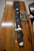 A selection of traditional brass stair rods and fixings
