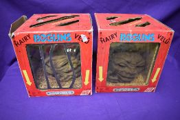 Two 1980's Action GT Hairy Boglins Toys, Plunk and Dwork, both in original window display boxes