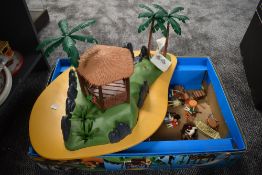 A 1990's Playmobile Turtle Cove Pirate Tropical Treasure Island Playset 3799, with box, not