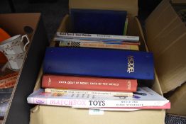A selection of toy model making and reference books and catalogues