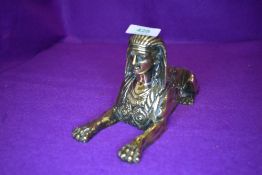 A well cast brass figure of an Egyptian Sphinx or Goddess