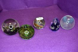 An interesting collection of paperweights, some marked to undersides with 'C II C' some indistinctly